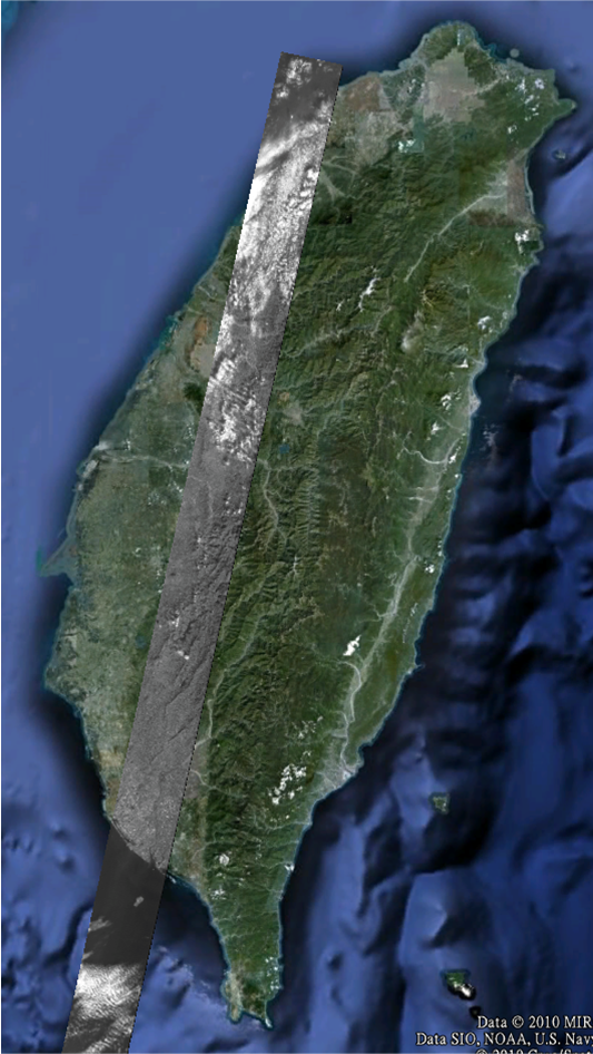 Gerald影像製作之快覽影像套疊至Google Earth平台